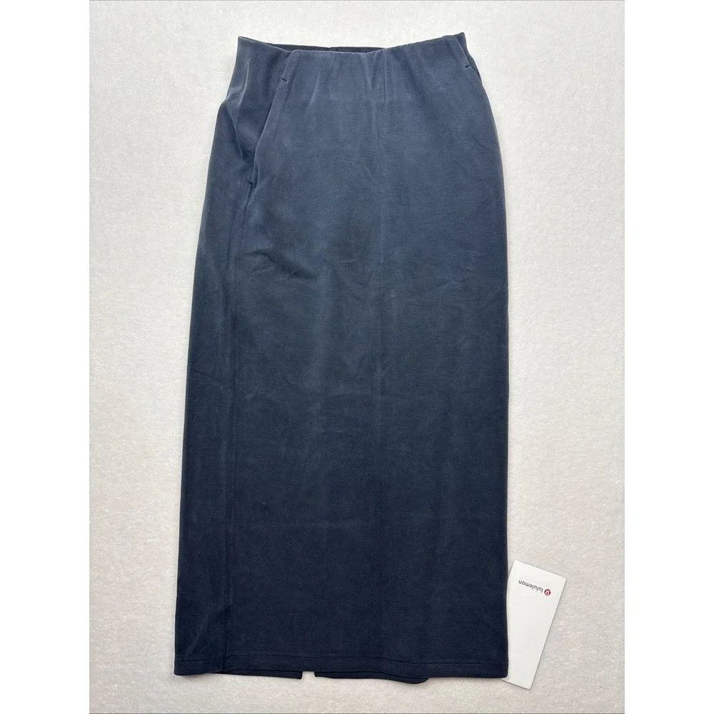 Lululemon Softstreme High-Rise Midi Skirt, Black, NWT, Size 0, Casual‎ Business